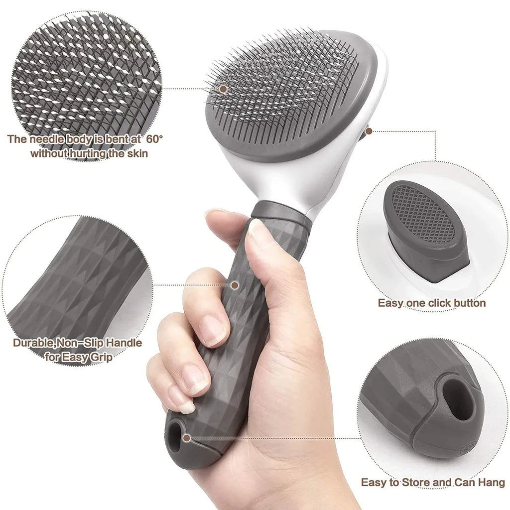 PawEssentials Self-Cleaning Pet Brush
