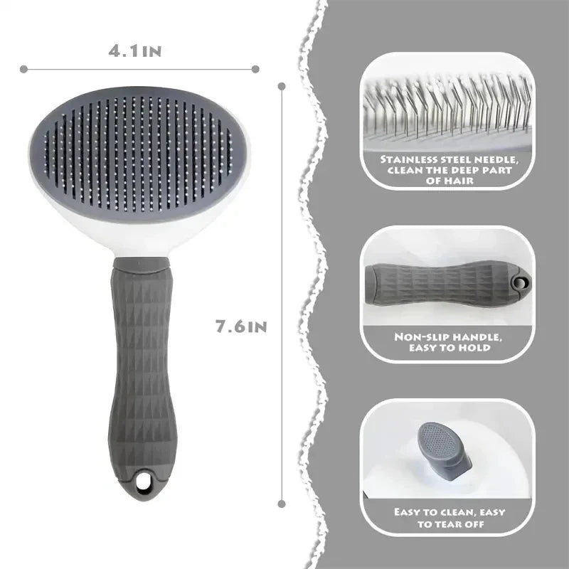 PawEssentials Self-Cleaning Pet Brush