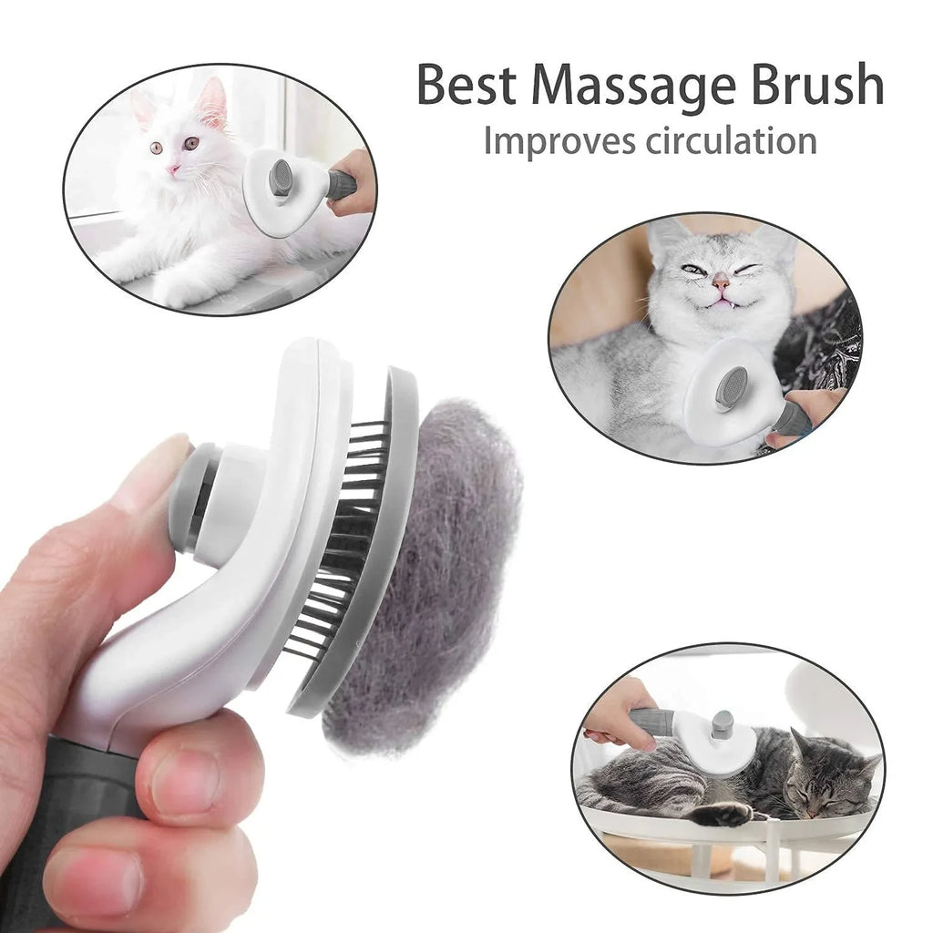 PawEssentials Self-Cleaning Pet Brush