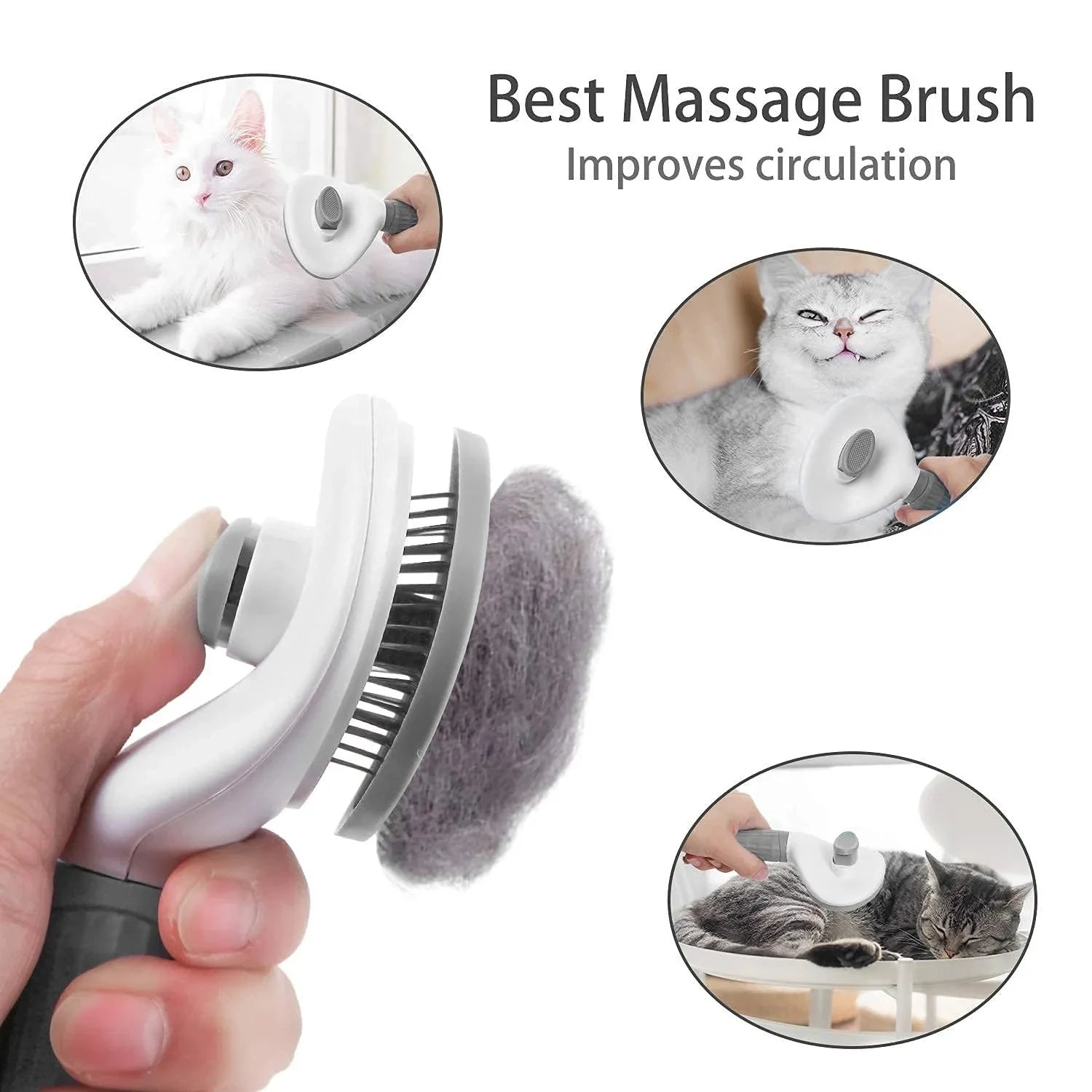 PawEssentials Self-Cleaning Pet Brush