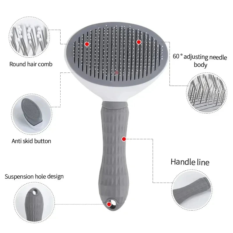 PawEssentials Self-Cleaning Pet Brush